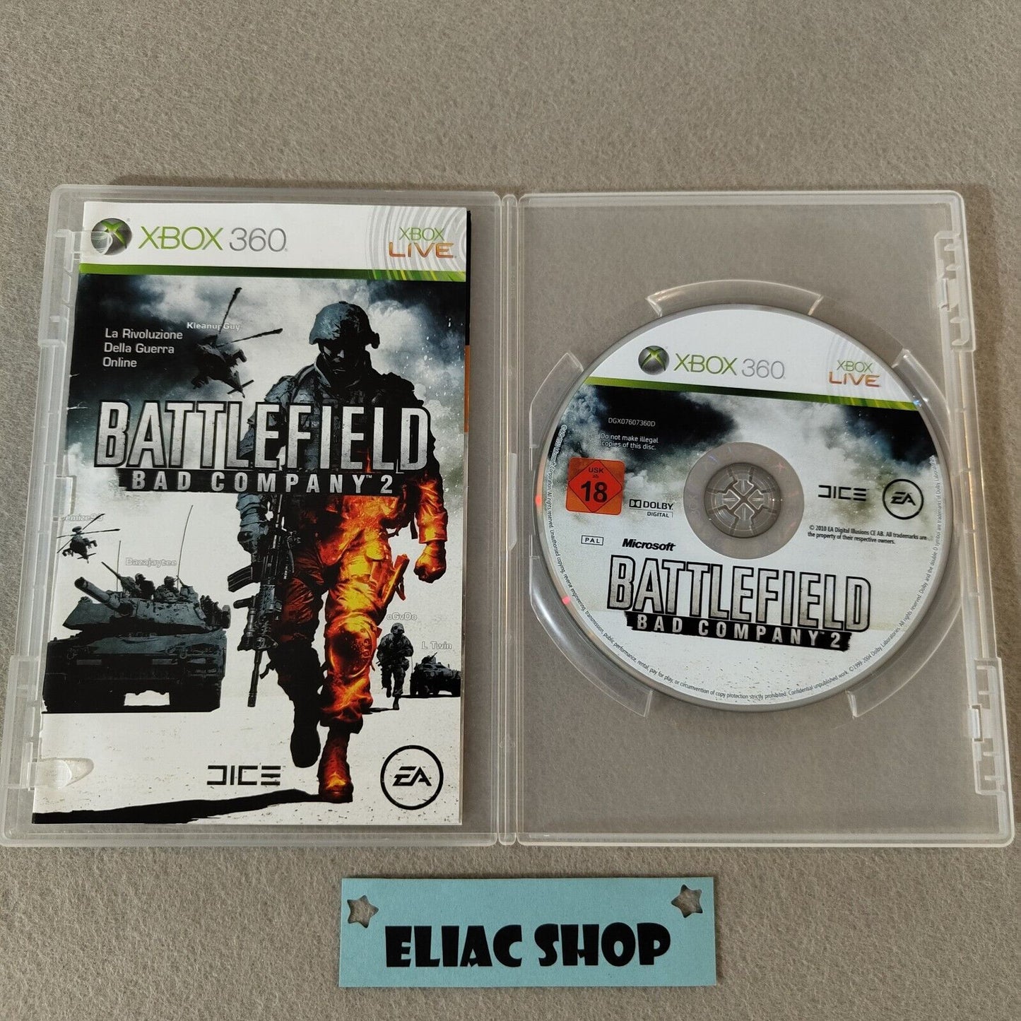 Due Giochi per Xbox 360 Senza Custodia Originale - Battlefield: Bad Company 2 / Halo Combat Evolved - PAL ITA